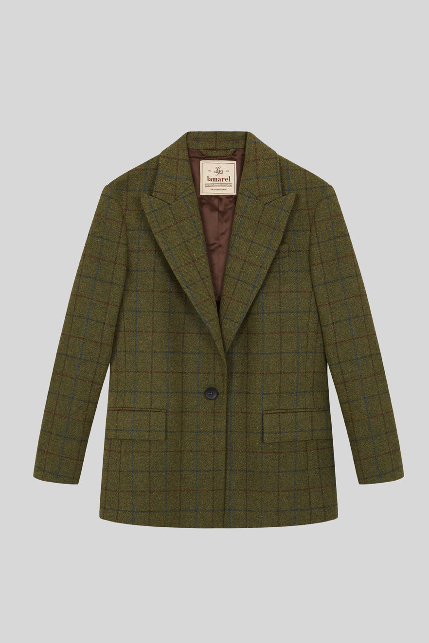 CHECKED BLAZER