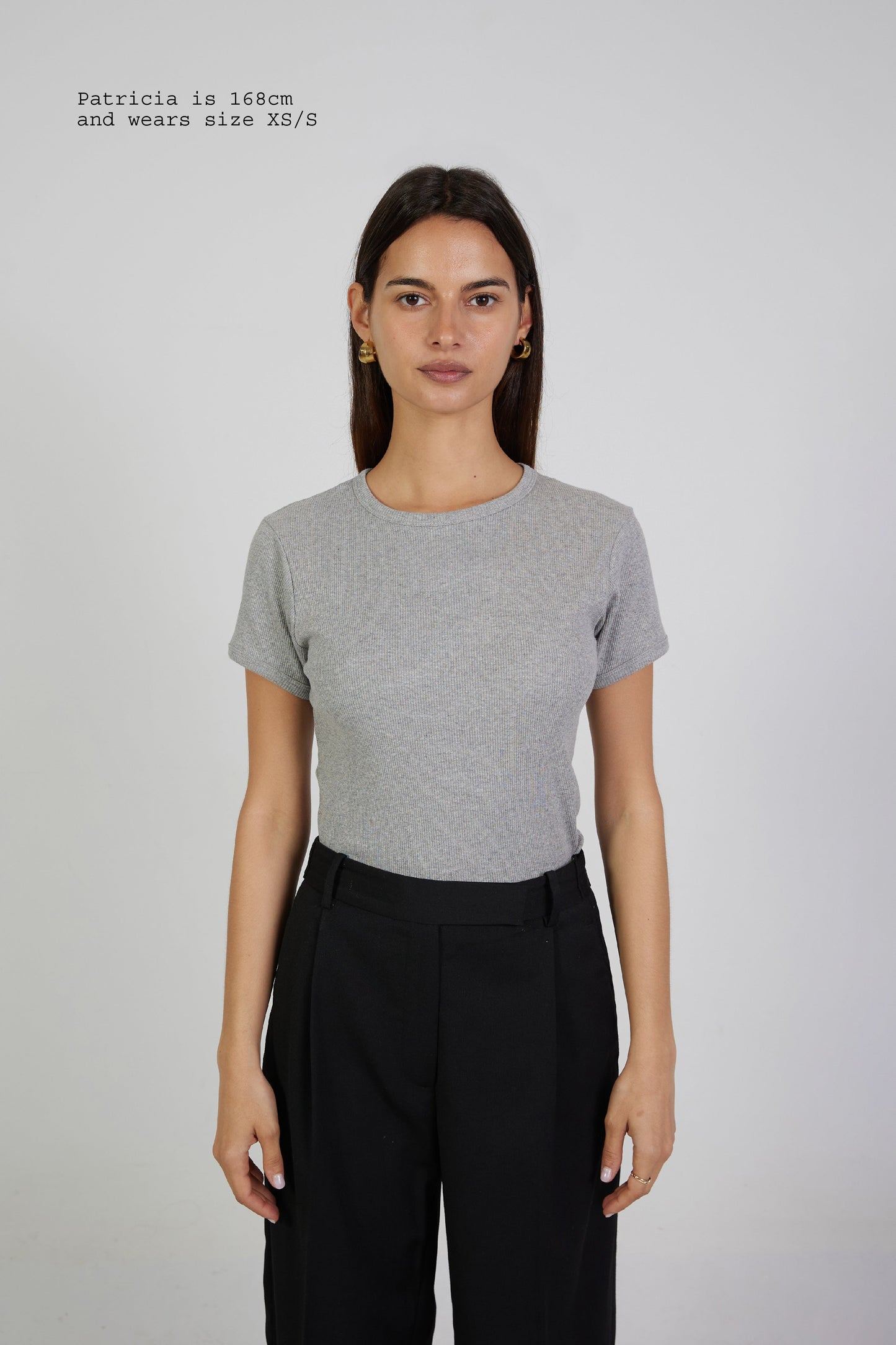 T-SHIRT RIBBED FITTED
