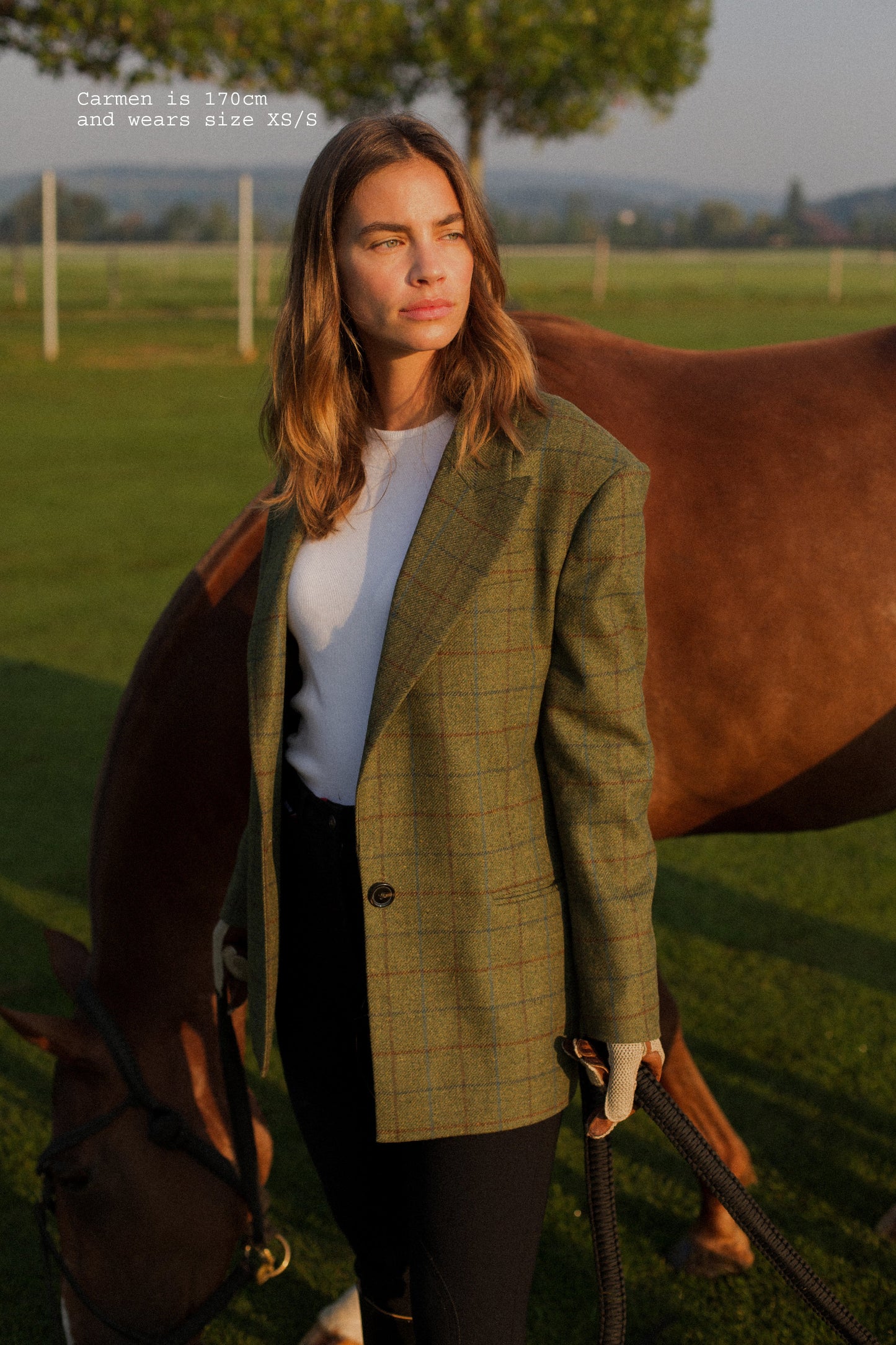 CHECKED BLAZER