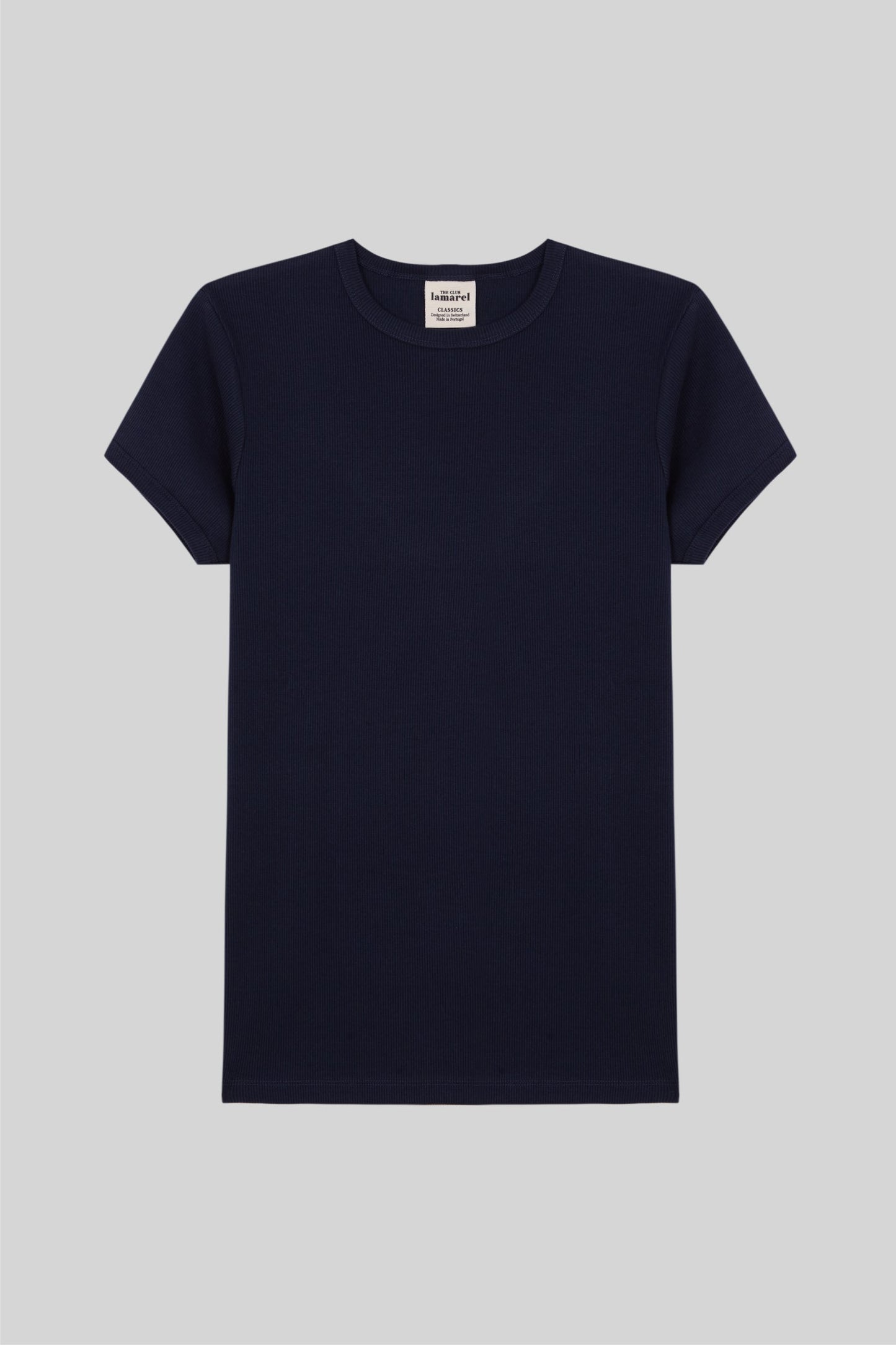 T-SHIRT RIBBED FITTED