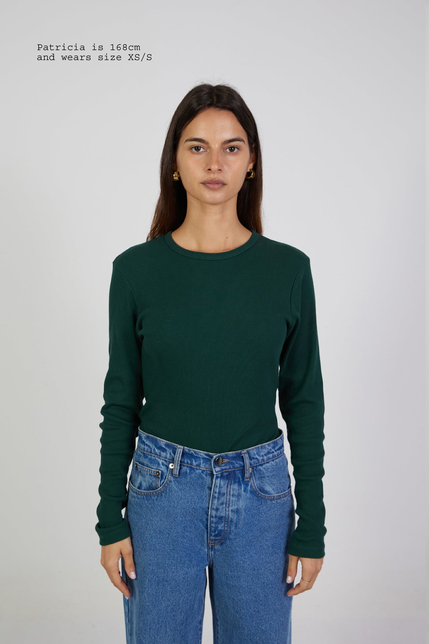 T-SHIRT RIBBED FITTED LONG SLEEVE