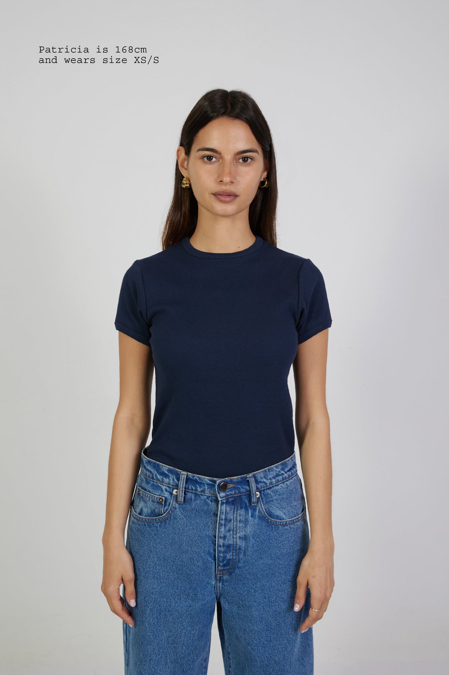 T-SHIRT RIBBED FITTED