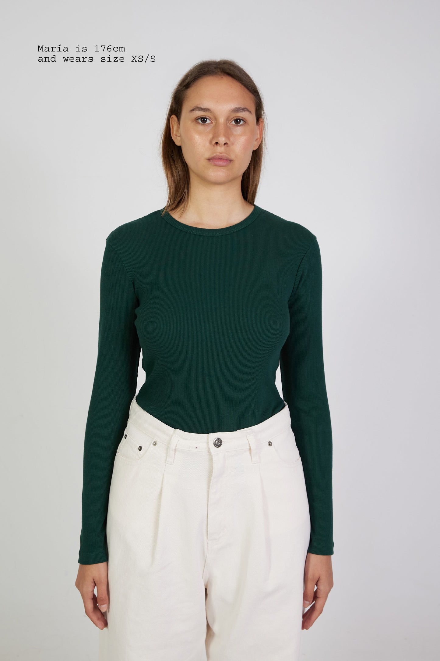RIBBED LONG SLEEVE TOP