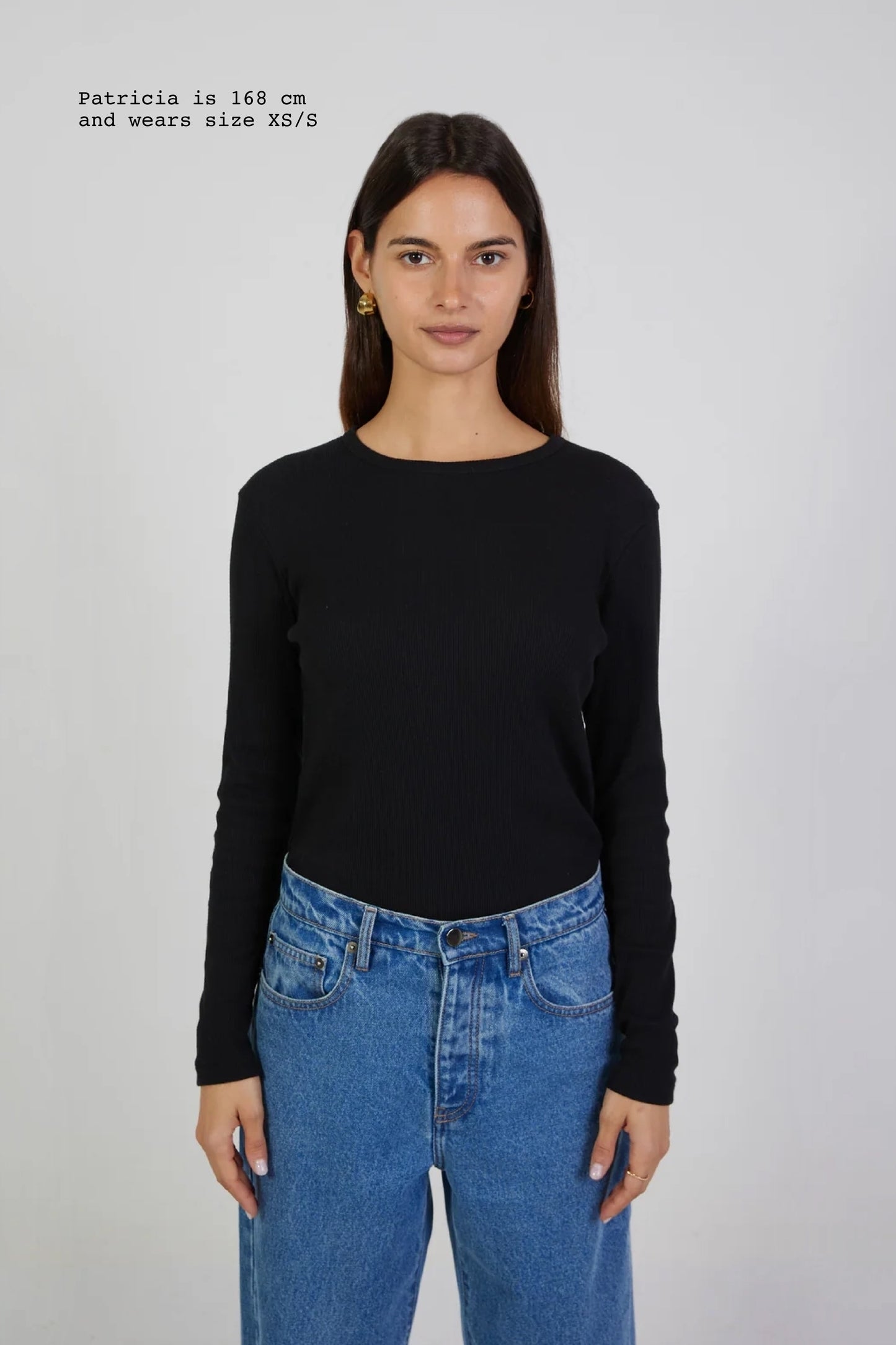 RIBBED LONG SLEEVE TOP