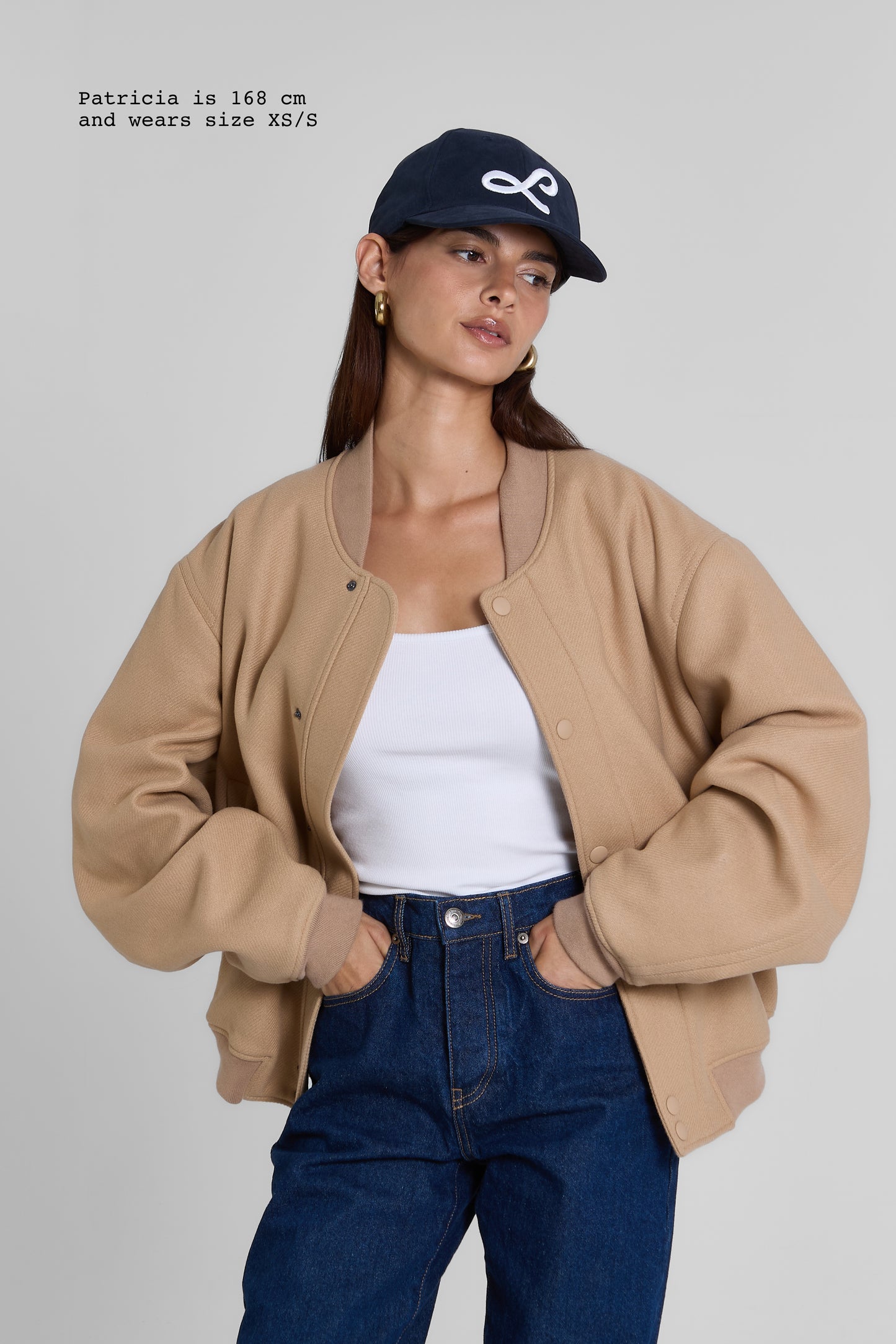 WOOL-BLENDED BOMBER JACKET