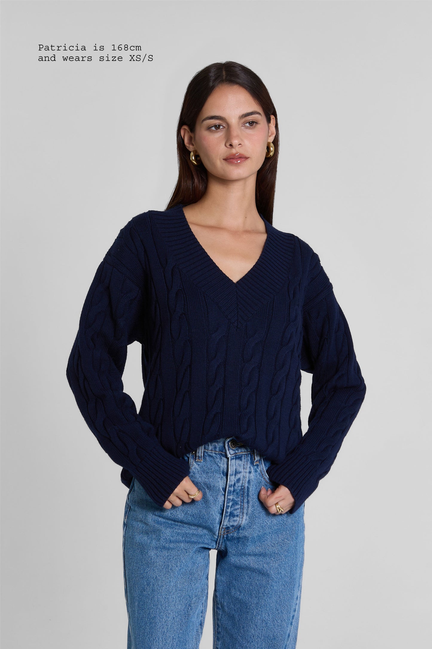 MERINO WOOL CABLE-KNIT SWEATER