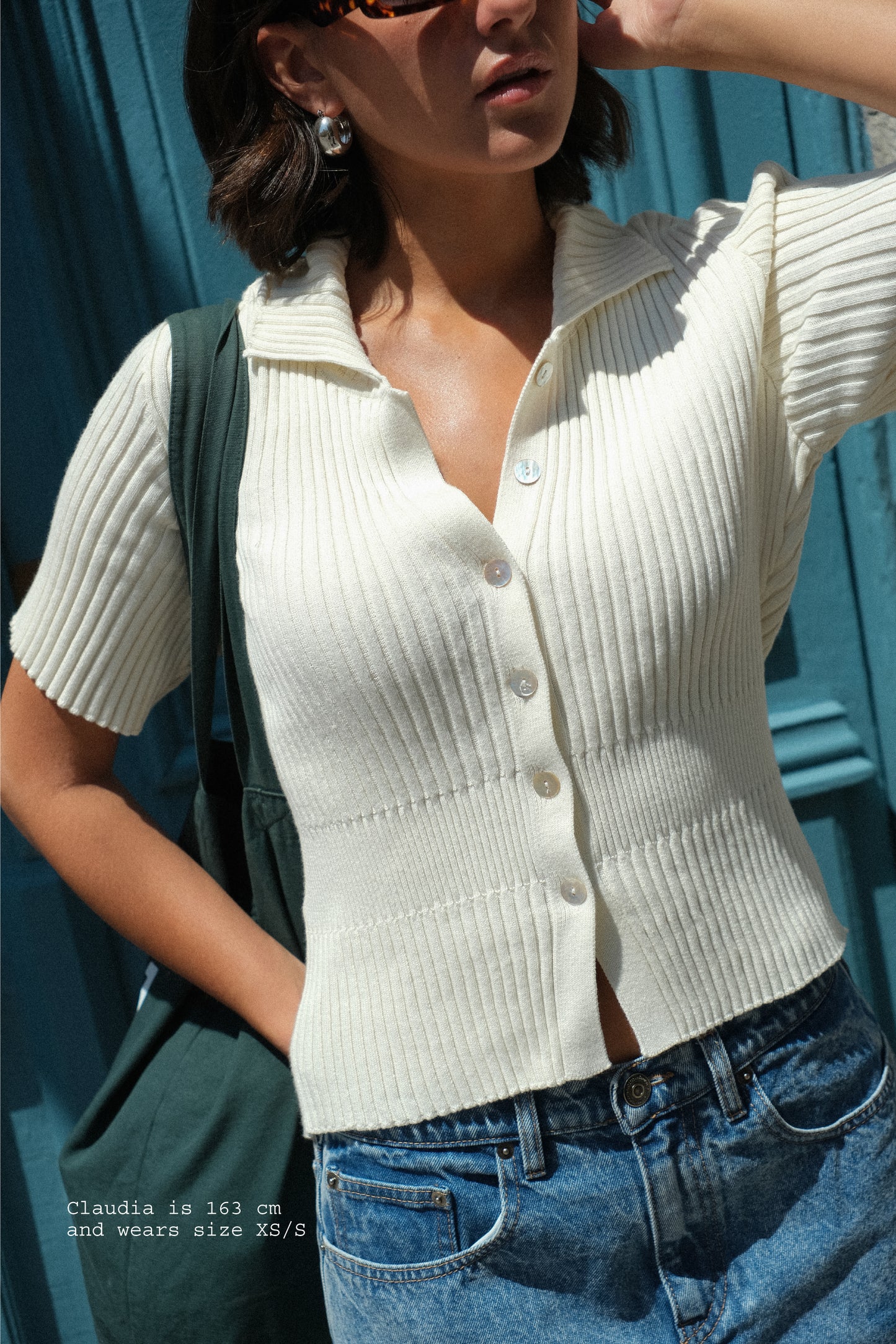 KNIT BUTTONED TOP