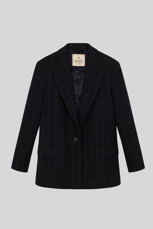 CHECKED BLAZER