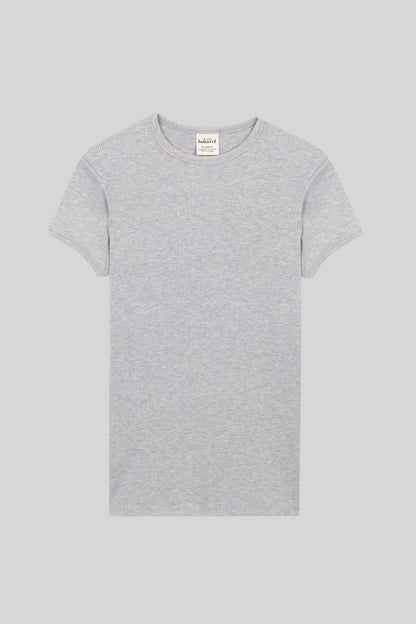 T-SHIRT RIBBED FITTED