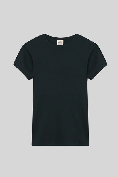 T-SHIRT RIBBED FITTED