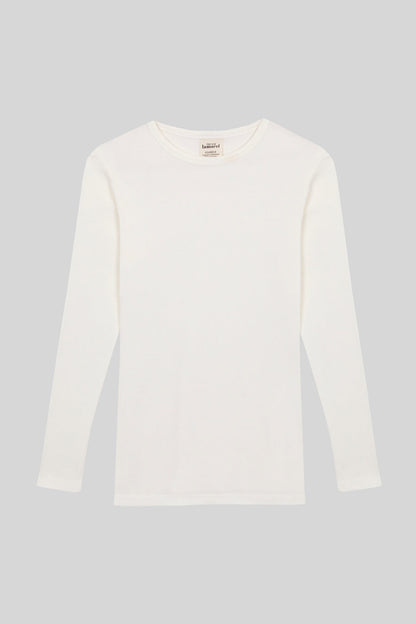 T-SHIRT RIBBED FITTED LONG SLEEVE